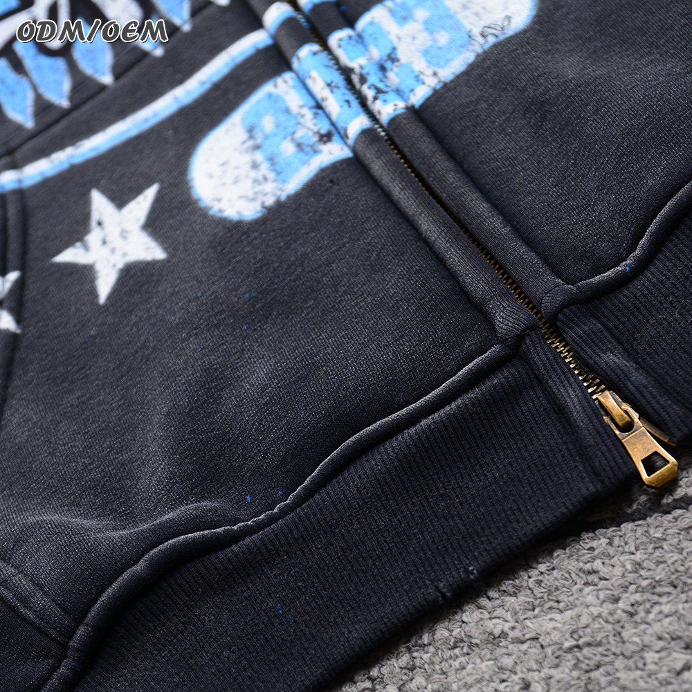 Wholesale Premium Quality Custom Men's Hoodies Heavyweight Cotton Zipper Hoody Fleece for Winter Oversized Hooded