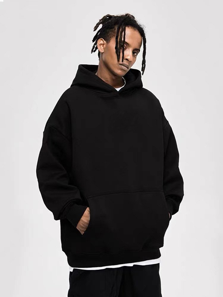 wholesale Autumn new men's sports 400g Terry cotton Solid color oversized hoodie men's hoodies & sweatshirts