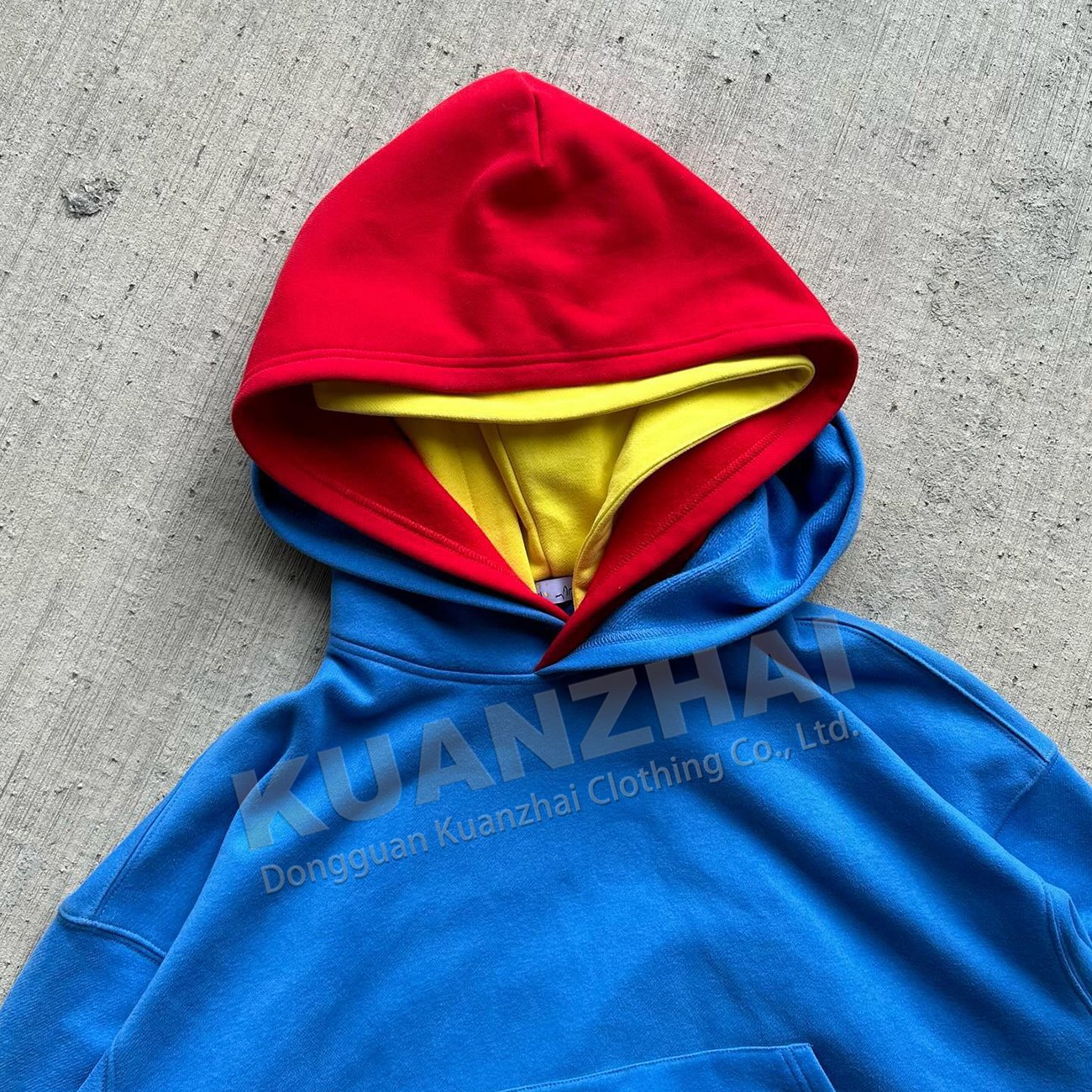 Custom clothing french terry blank sweatshirts man oversized boxy pullover triple double layer plain drop shoulder men's hoodie