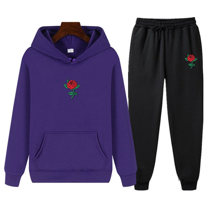 100% Cotton Jogger Suit Wholesale Sweatpants And Hoodie Sets Tracksuits For Men Women