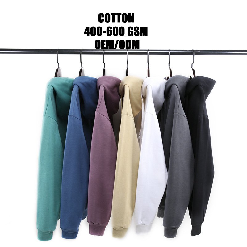 streetwear high quality cotton thick heavy french terry pullover hoodies custom logo drop shoulder fleece oversized men's hoodie