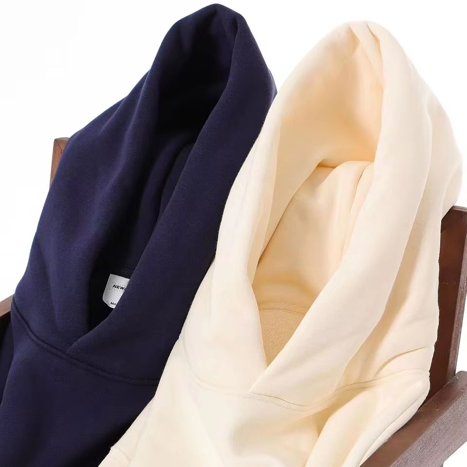 2024 New Blank Fleece Basics Cotton Heavyweight 600 Gsm Boxy Fit Plain Hoodie Plus Size Printed Hoodies Men's Hoodies In Bulk
