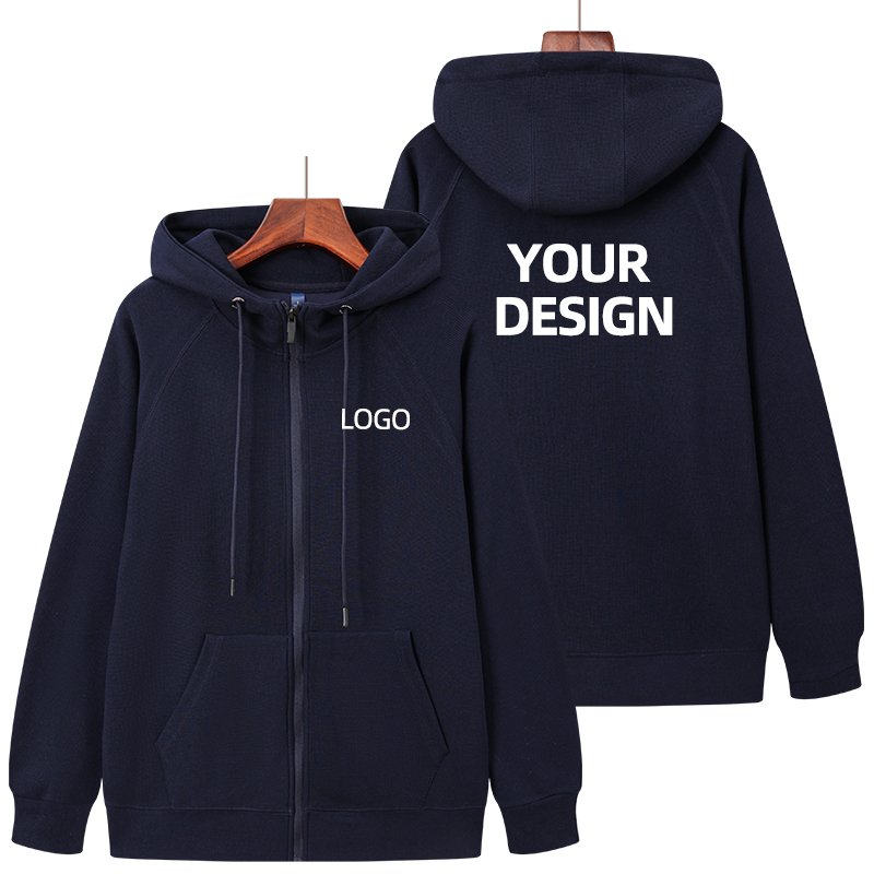 High Quality Custom Embroidery Full Zip Up Hoodie Streetwear Oversized Crewneck Sweatshirt Women