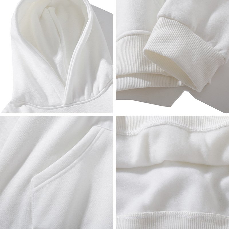 Hot Sales 100% cotton 500gsm heavyweight wholesale blank custom french terry fleece pullover oversized men's hoodies no string