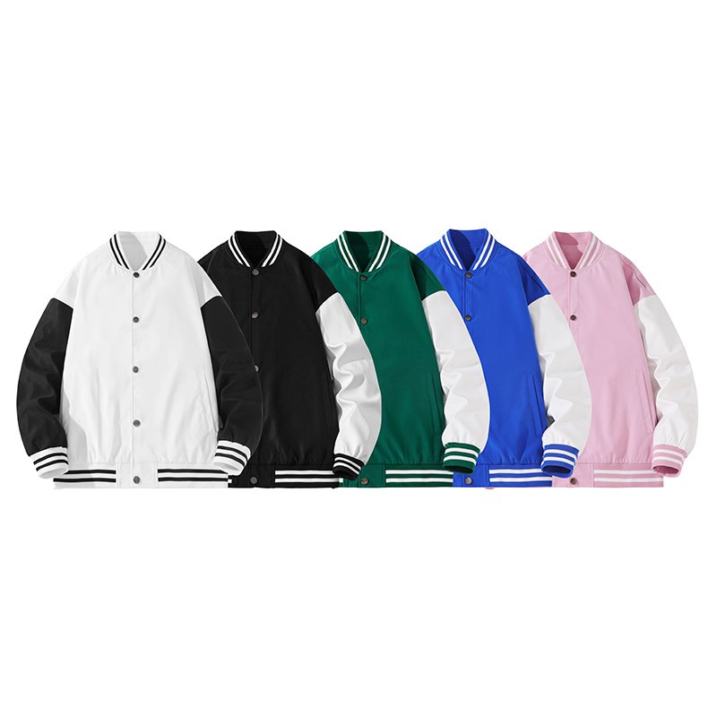 Wholesale Custom Unisex Baseball Jacket Men's Casual Sweatshirt with Hood Blank Customizable