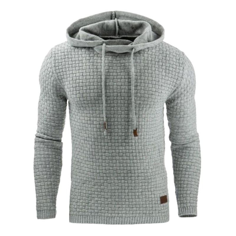 TONGYANG Men Jacquard Sweater Long Sleeve Hoodie Warm Hooded Sweatshirt Coat Men Fashion Sweat Coat Tops Casual Sportswear Male