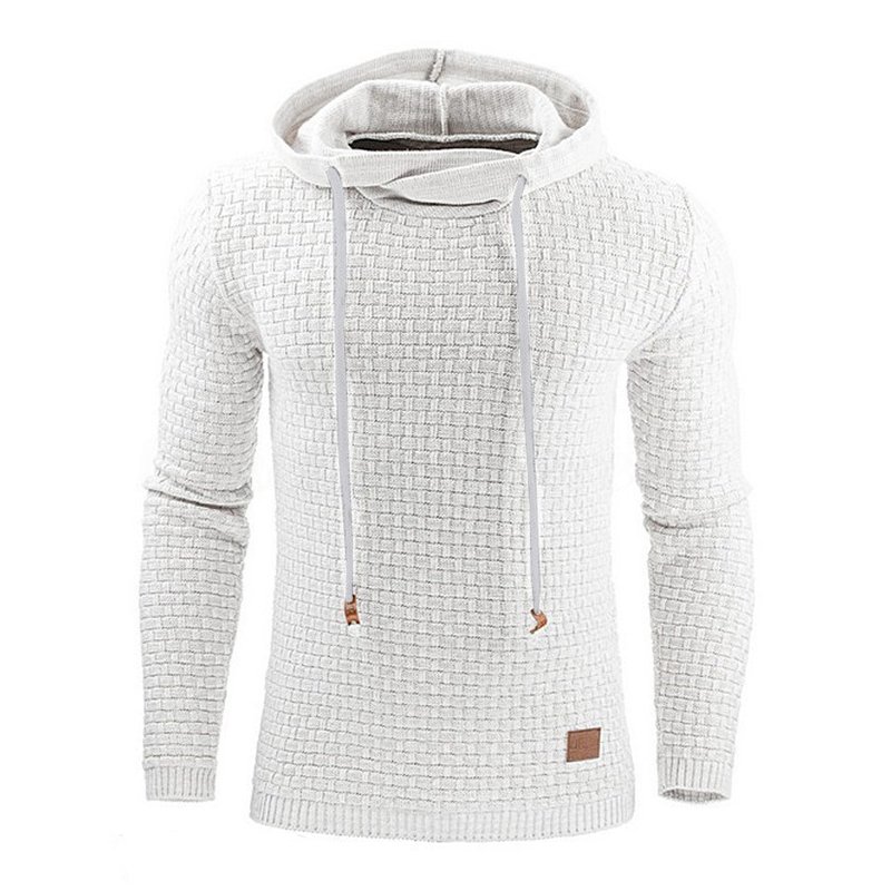 TONGYANG Men Jacquard Sweater Long Sleeve Hoodie Warm Hooded Sweatshirt Coat Men Fashion Sweat Coat Tops Casual Sportswear Male