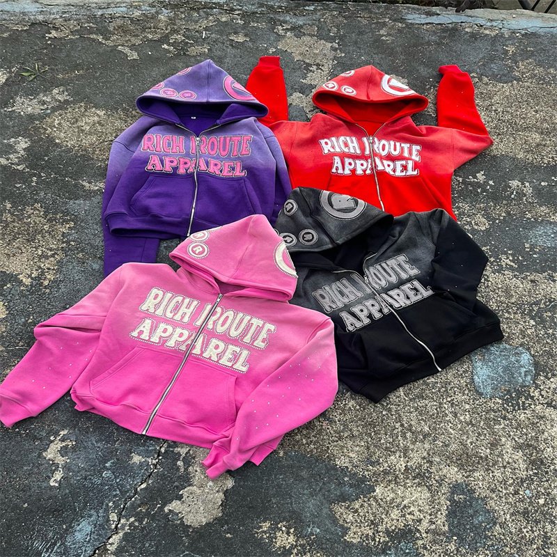 4 Wholesale Quality Puff Printing Heavyweight Cotton Men's Hoody Oversized Custom Print Luxury Pullover Cotton Custom Hoodies