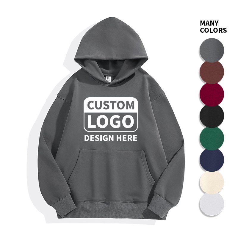 Custom Logo Heavyweight Blank Joggers Plain Pullover Streetwear 100% Cotton No String Oversized Men's Hoodies Sweatshirts
