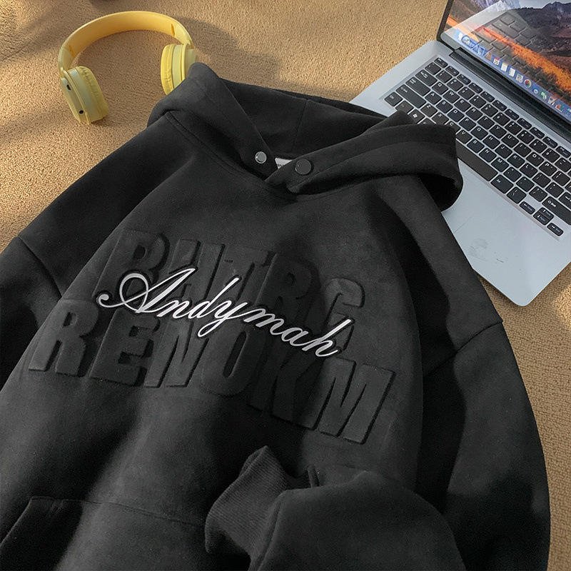 Custom Logo Embossing Hood Sweatshirt Hoodies For Men Custom 3D Embroidery Screen Print Hoodies men's hoodies & sweatshirts