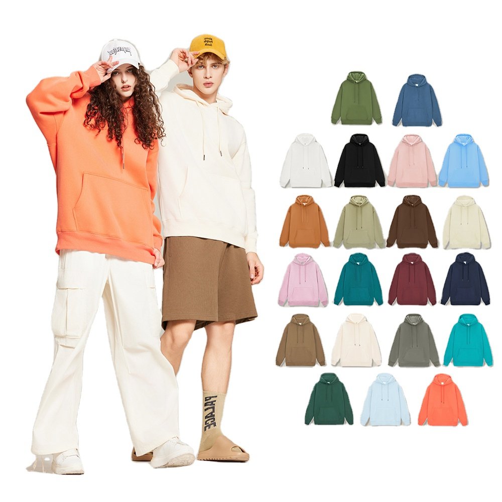 Men's 100%Cotton Blank Thick French Terry Luxury Quality Heavy Weight Oversized Fit Custom Print Logo Men's Hoodies&Sweatshirts