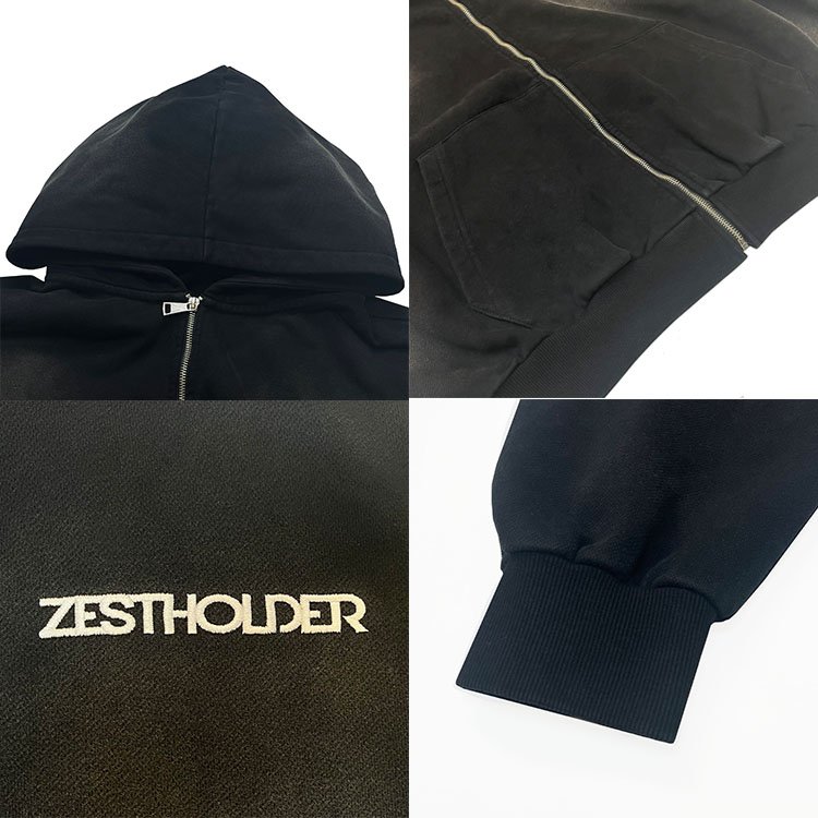 Zestholder Custom Two Pieces Zip Up Streetwear Sun Faded Wash Tracksuits Men's Hoodies set
