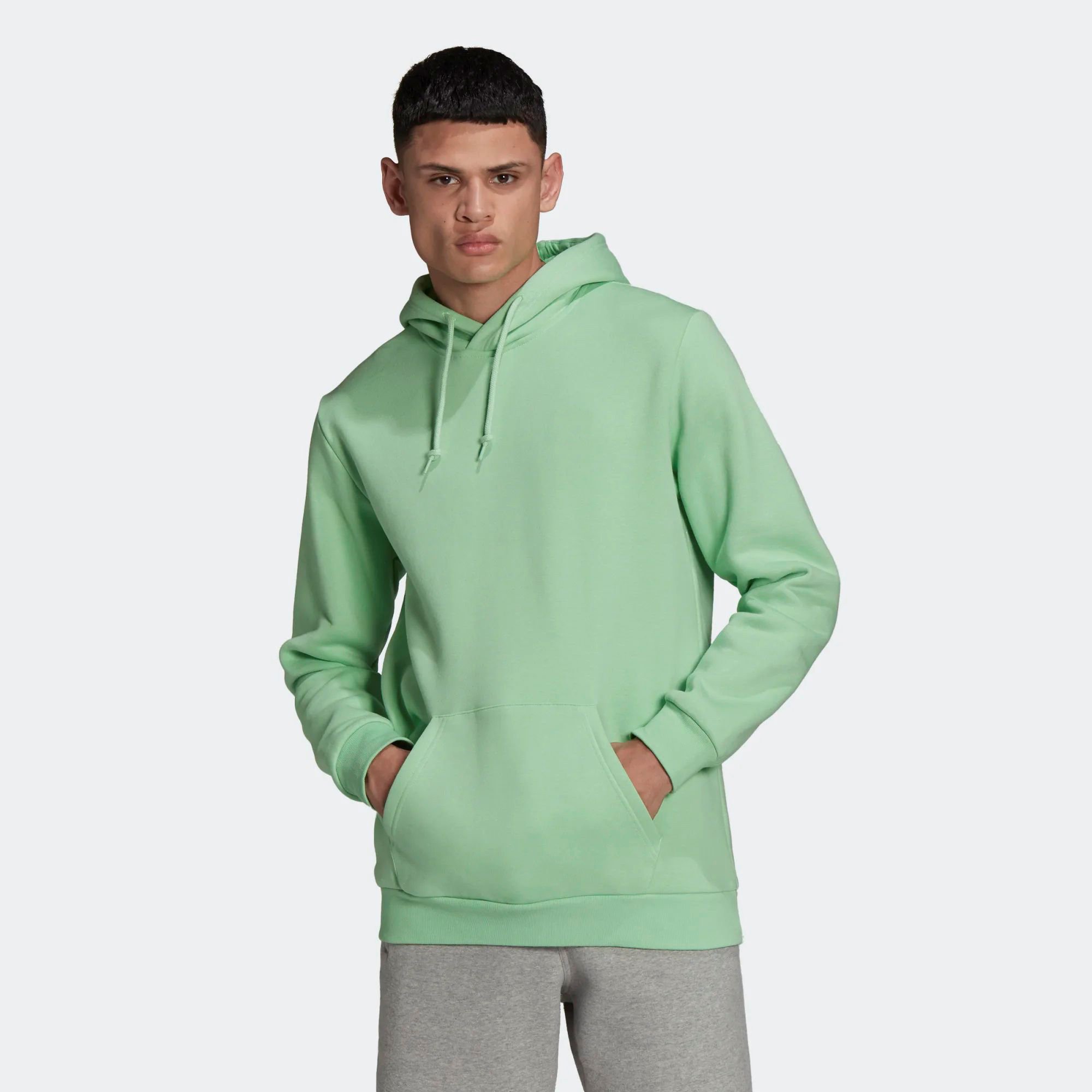 Trefoil Dark Mint Men's Pullover Hoodie Regular Fit Heavyweight 70% Cotton 30% Recycled Polyester Plus 6XL Anti-Shrink ODM