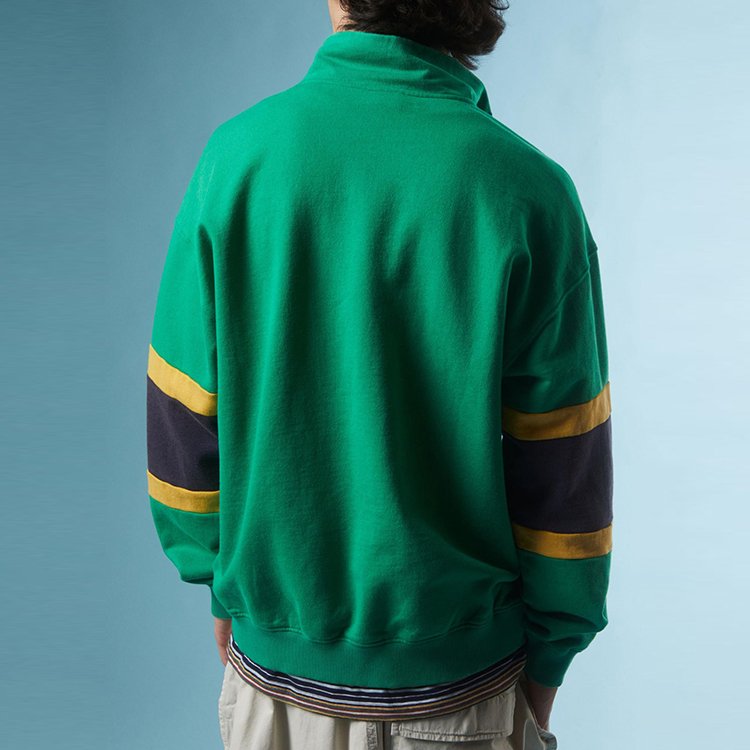 Decheng Oem Oversized Pullover Zip Up Fleece Lined Sweatshirt Men Casual Best Quarter Zip Stripe Men's Hoodies Sweatshirts