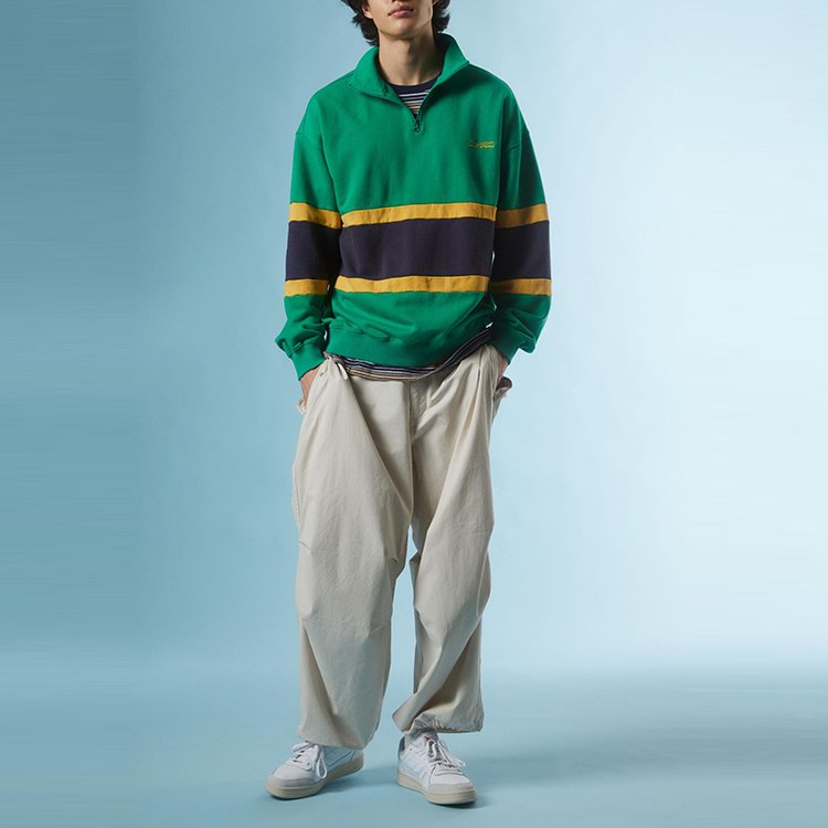Decheng Oem Oversized Pullover Zip Up Fleece Lined Sweatshirt Men Casual Best Quarter Zip Stripe Men's Hoodies Sweatshirts