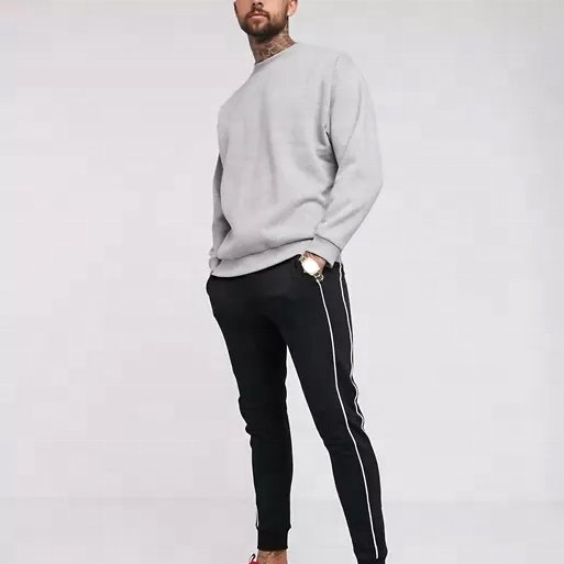 JL1121D Plain Sweatshirts Crew Neck Embroidery Sweatshirt Custom Men's Hoodies Sweatshirts Black Jumper For Men