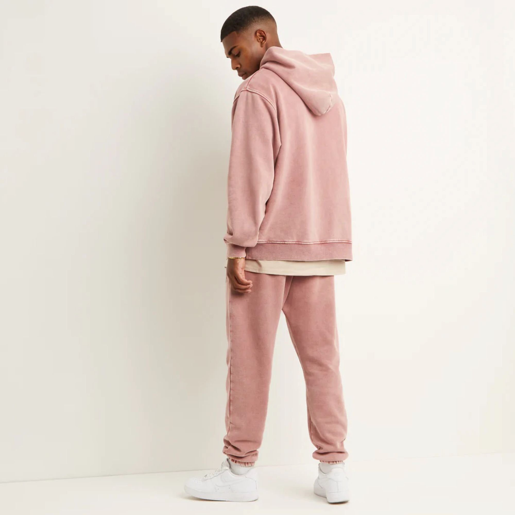 Customizable Acid Wash Men's Hoodie Oversized Vintage French Terry Cotton Fleece Sweatshirt Streetwear for Autumn and Winter