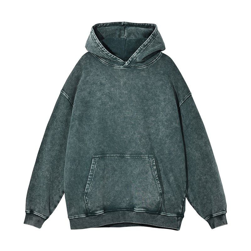 Custom High Quality Blank Vintage Washed Sublimation 100% Cotton Hoodies Wholesale Oversized Acid Wash Hoodie Men