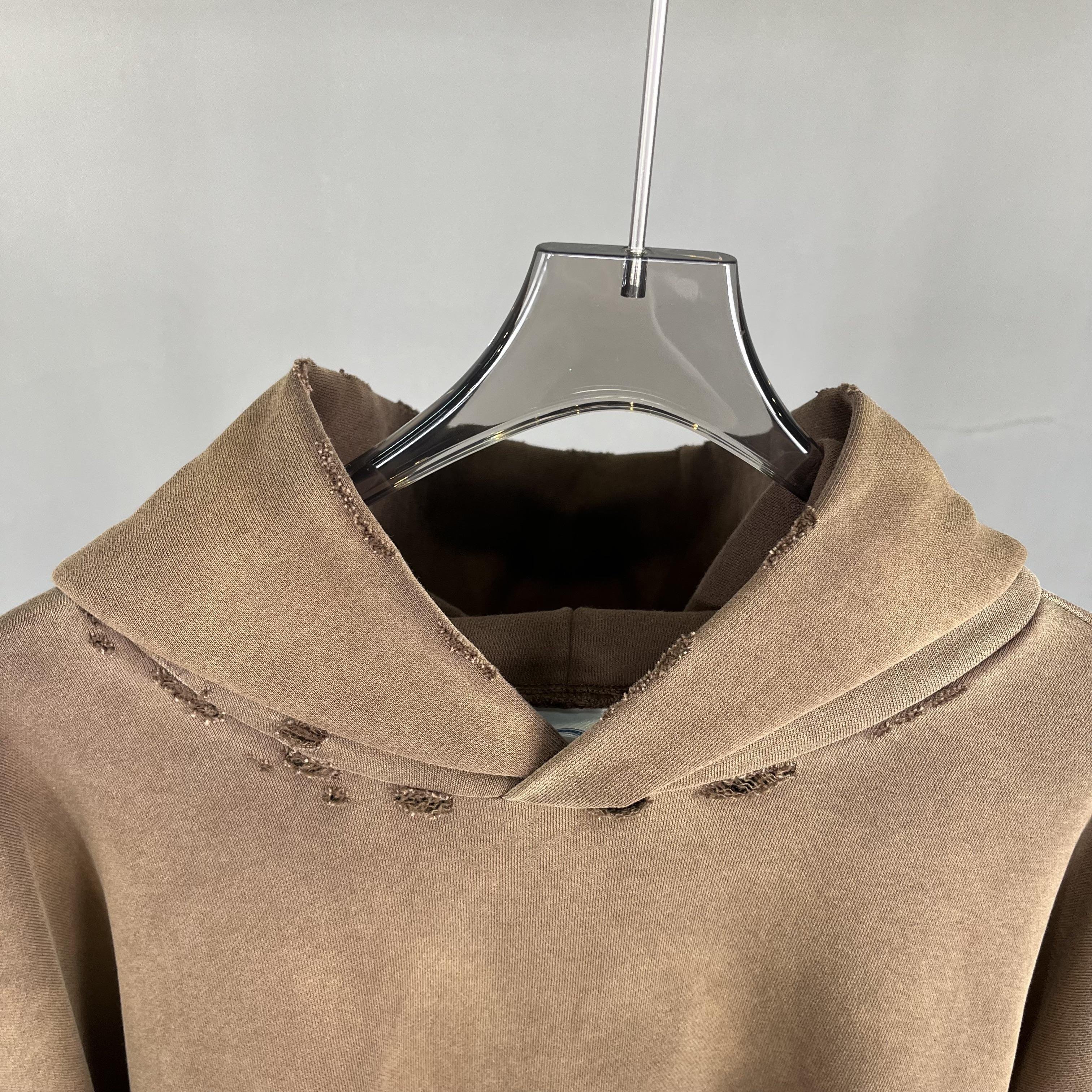 450 gsm Wholesale Streetwear Vintage no string zip up Manufacturers 100% Cotton Unisex Custom Acid Wash Heavyweight Men's Hoodie