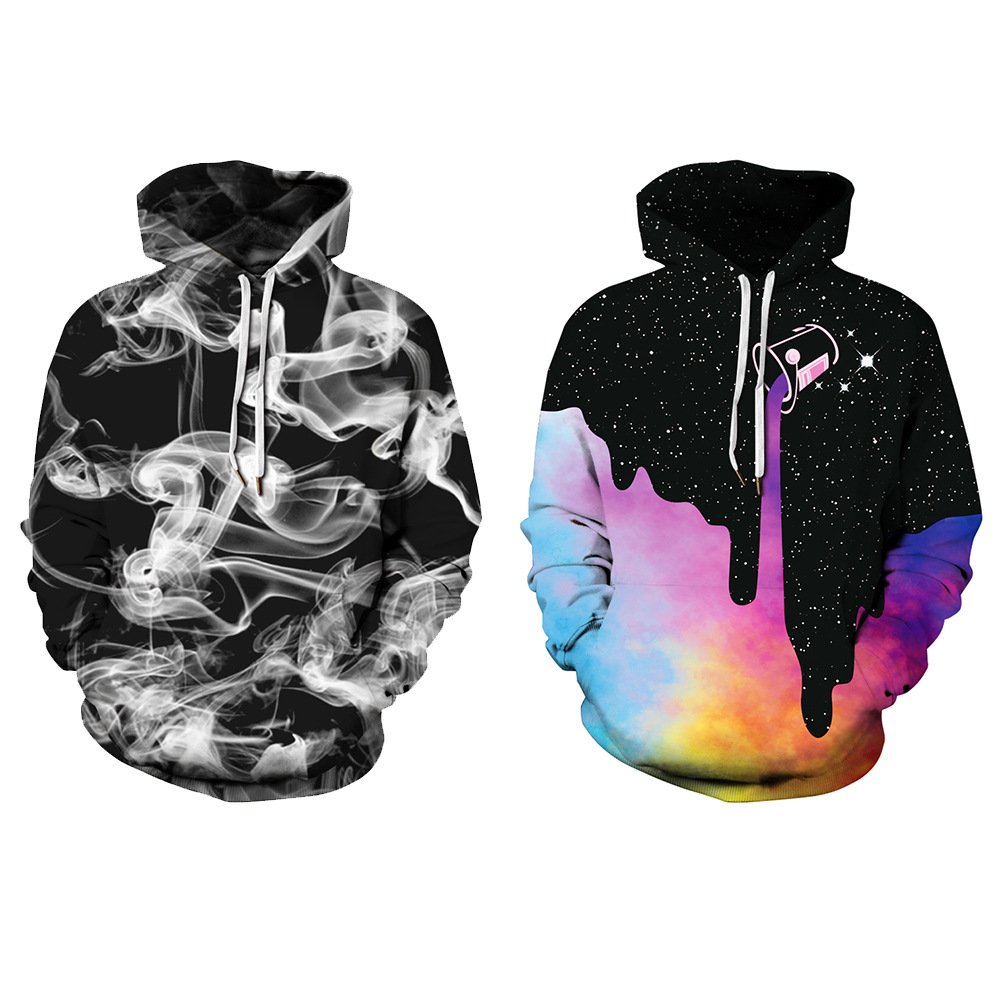 Custom 3D Digital Printing Hooded Sweatshirt Women's Hoodies Plus Size Men's Hoodies