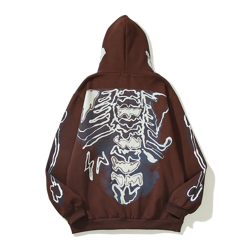 Wholesale Halloween Essentials 3d Sublimation Printed Full Zip Up Cotton Oversized Unisex Men's Hoodies Sweatshirts