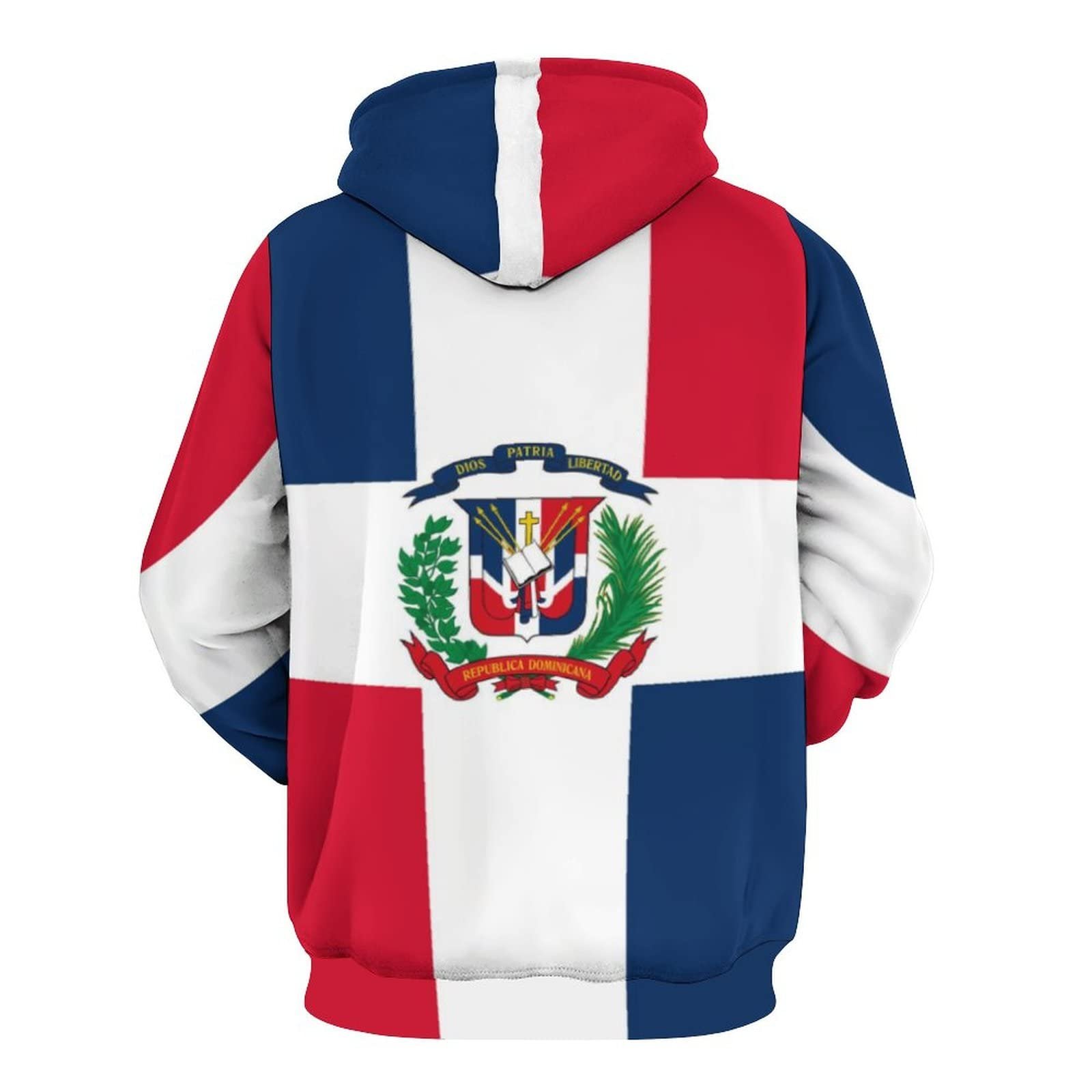 Dominican Republic Flag Custom Adult Sweatshirts Quality Fall Winter Long Sleeve Clothing Wholesale Men Pullover Sports Hoodies