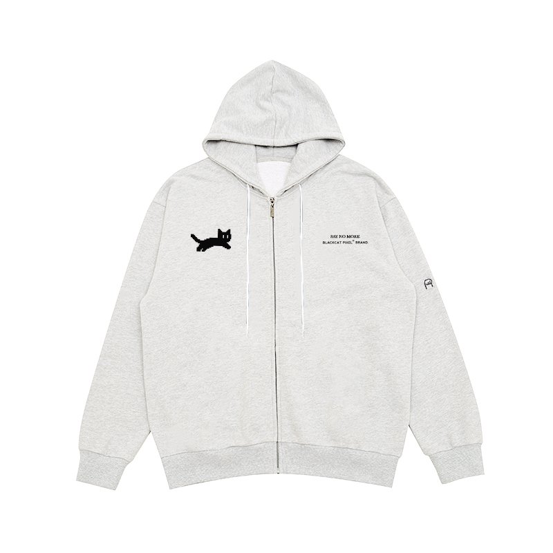 Sweat pants hoodie set personalized grey fleece 480gsm heavy weight full zip up hoodie custom bamboo streetwear men hoodies