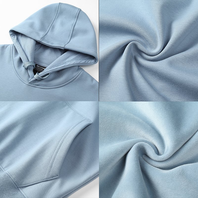 High quality 430g cotton thick blank solid color heavyweight super hoodie men and Women Universal Custom logo fleece hoodie men