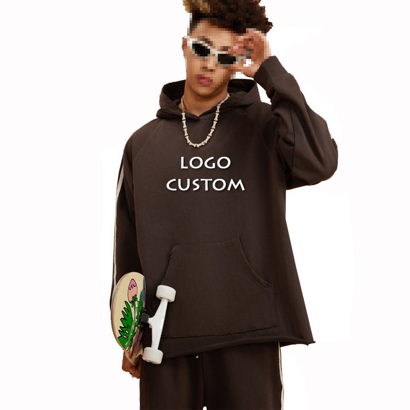Factory Custom Pullover Oversized Men's Hoodies Casual Vintage Three-bar Color Shoulder Mens Hoodies