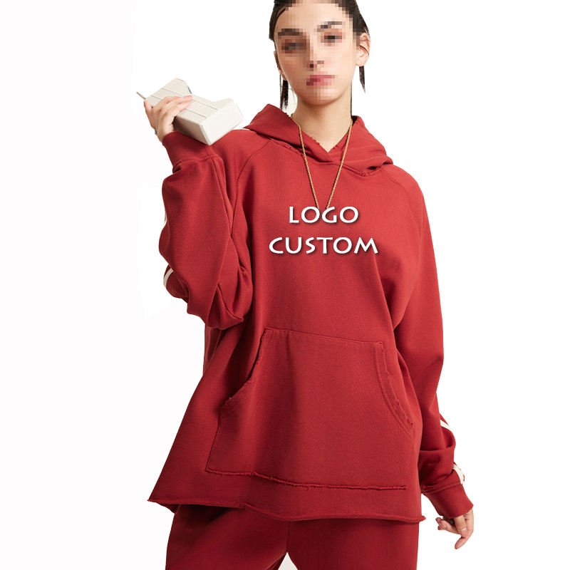 Factory Custom Pullover Oversized Men's Hoodies Casual Vintage Three-bar Color Shoulder Mens Hoodies
