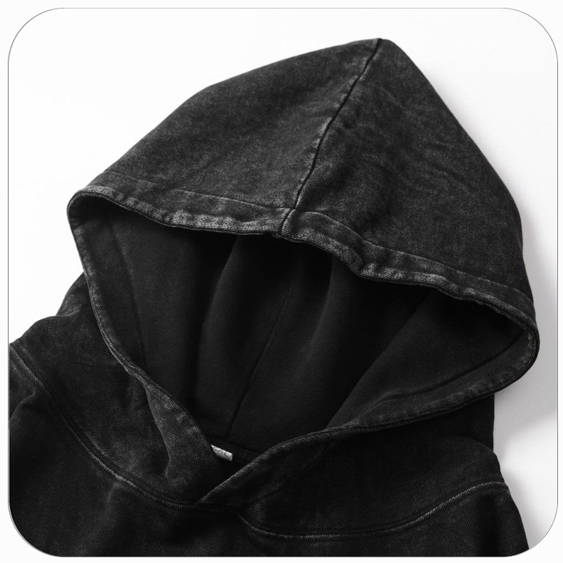 Wholesale Vintage Washed Hoodie Tie Dye 3d Print Acid Wash Hoodie Heavyweight Cotton French Terry Oversized Men's Hoodies