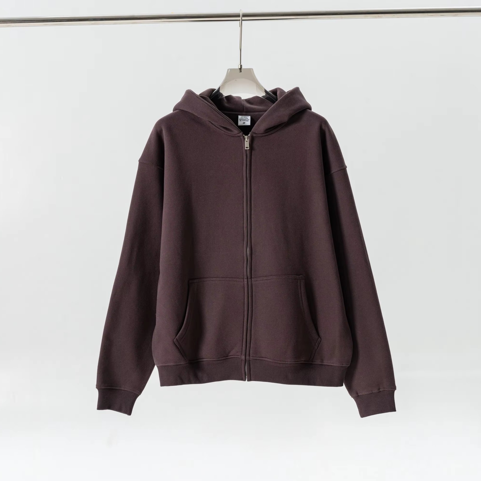 oem custom zip hoodie manufacturer mens high quality boxy zip hoodie puff print blank zip up hoodies