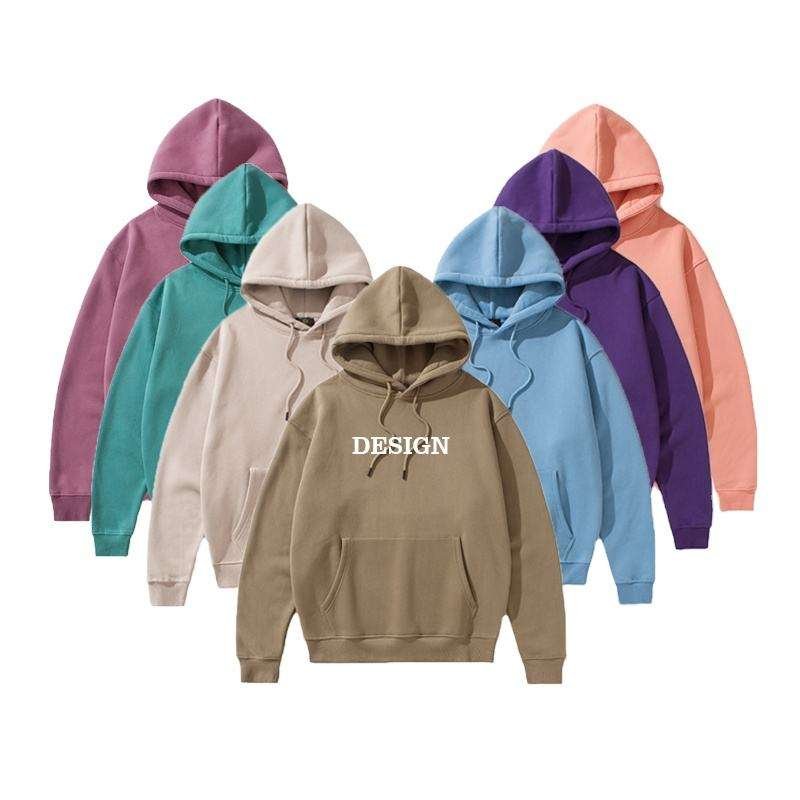 Custom 100% cotton fabric men hoodies women's oversize custom full zip up plus size women's men's hoodies sweatshirts