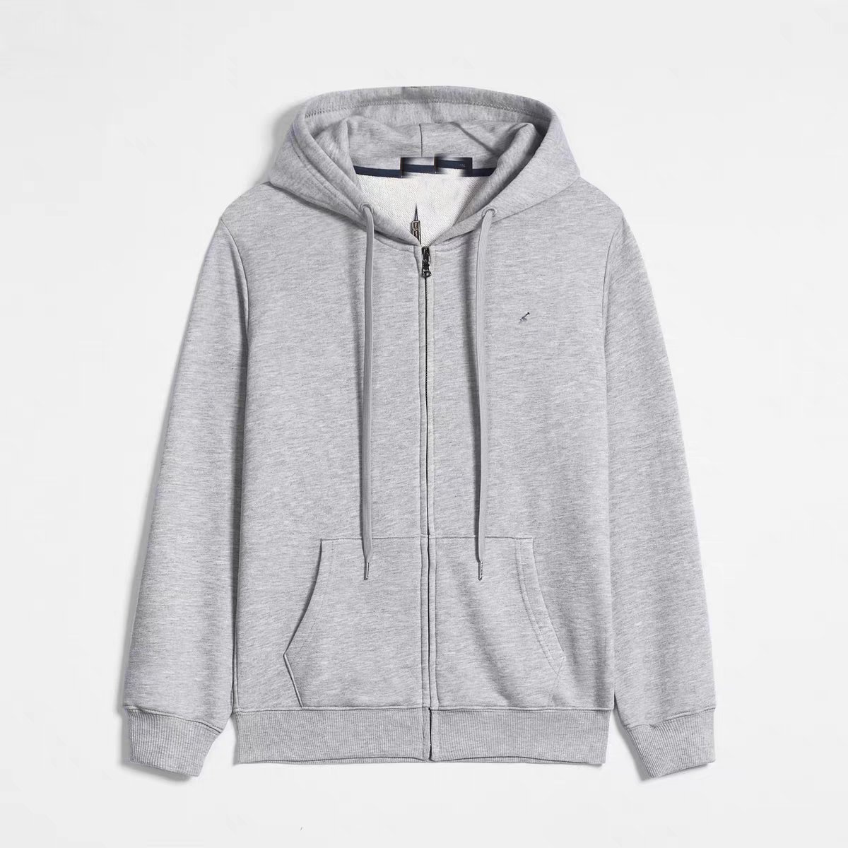 Custom LOGO Wholesale High Quality Hoodie Fashion Embossed Logo Blank Men's Heavyweight Zip Up Hoodie Men Manufacture