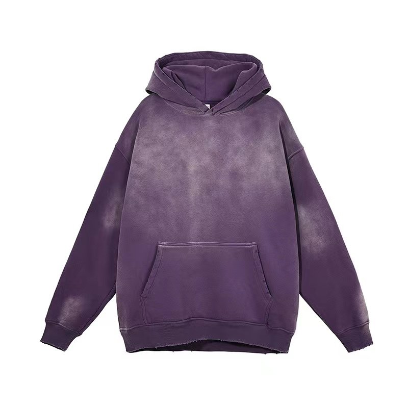 14 18 oz cotton heavyweight hoodie men sudadera pullover blank hoodies 500 Gsm cropped Acid Wash Sun Faded Distressed hoodie