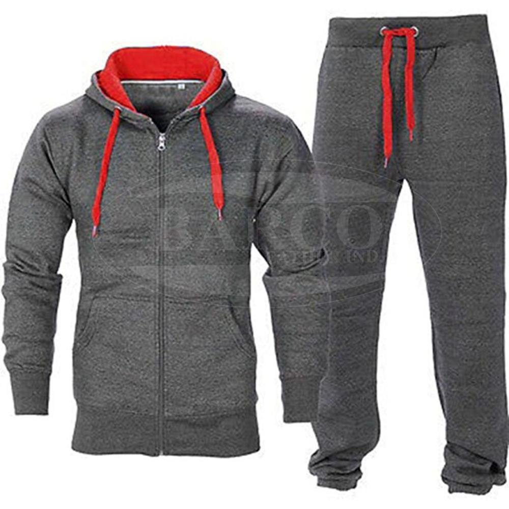 Customization Men's Tracksuits Custom Logo Men's Tracksuit Custom Neck Label Cotton Fleece Tracksuit