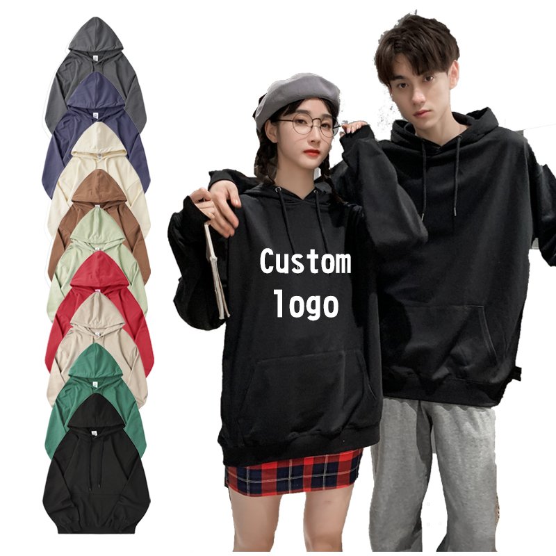 Blank Custom Long Sleeve Winter cotton french terry Pullover Sweatshirt Thin Couple Crew Neck Hoodies & Sweatshirts