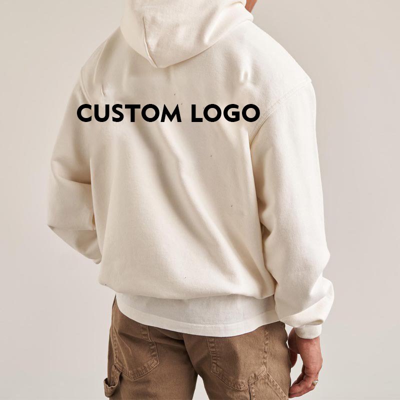 2025 Custom Blank Hooded Plus Size Men's Pullover Hoodie Embroidery Wholesale Printed Oversize Heavy Streetwear Men's Hoodies