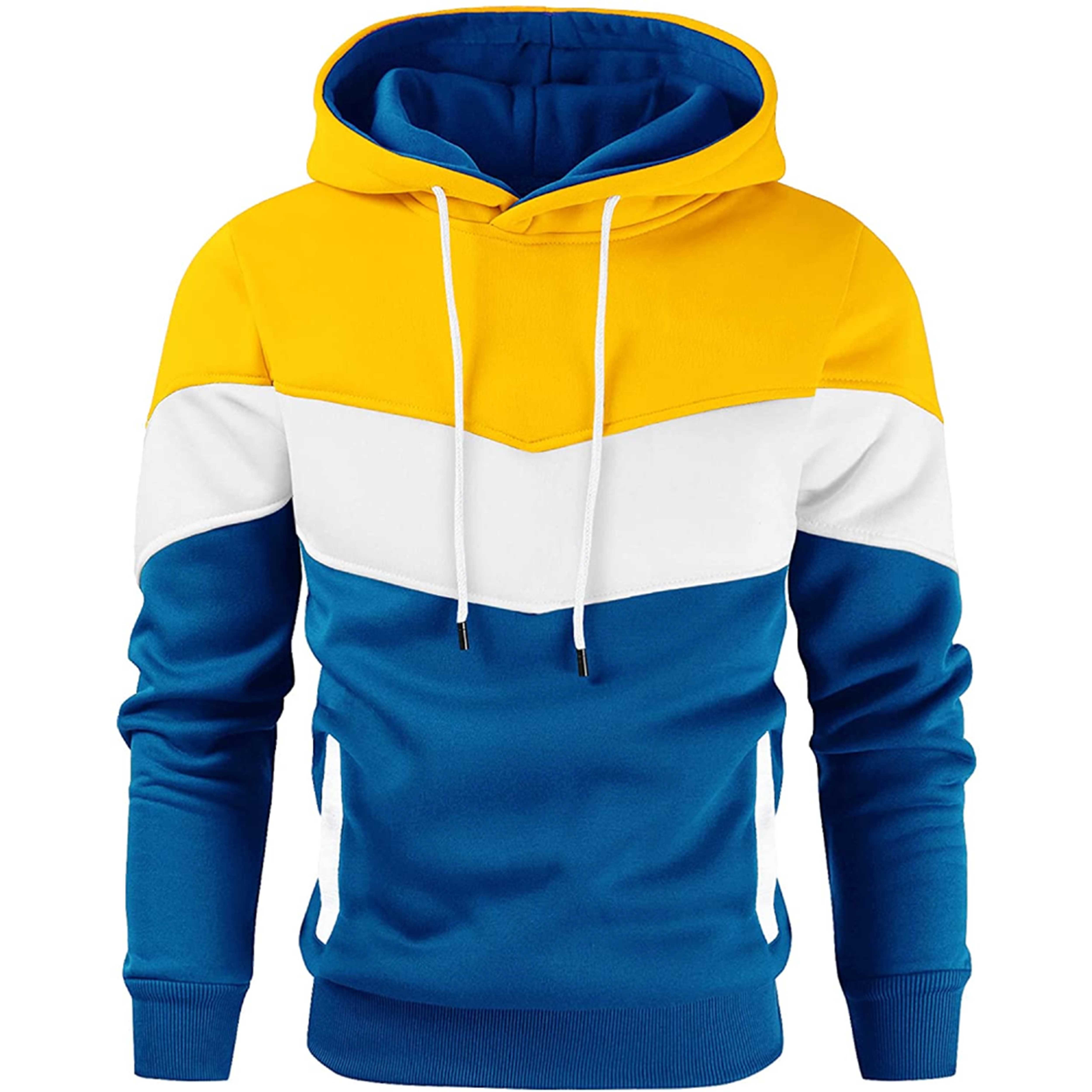 Low Price High Quality Cut And Sew Cotton Long Sleeve Contrast Color Crop Top Men Short Body Boys Hoodie
