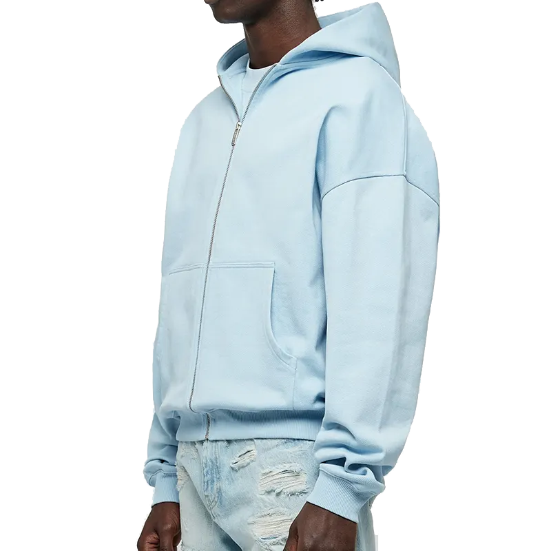 High Quality Custom Logo Printing Blank Hoodie Sweatshirts Men's Hoodies Blank Plain Zip Up Hoodie