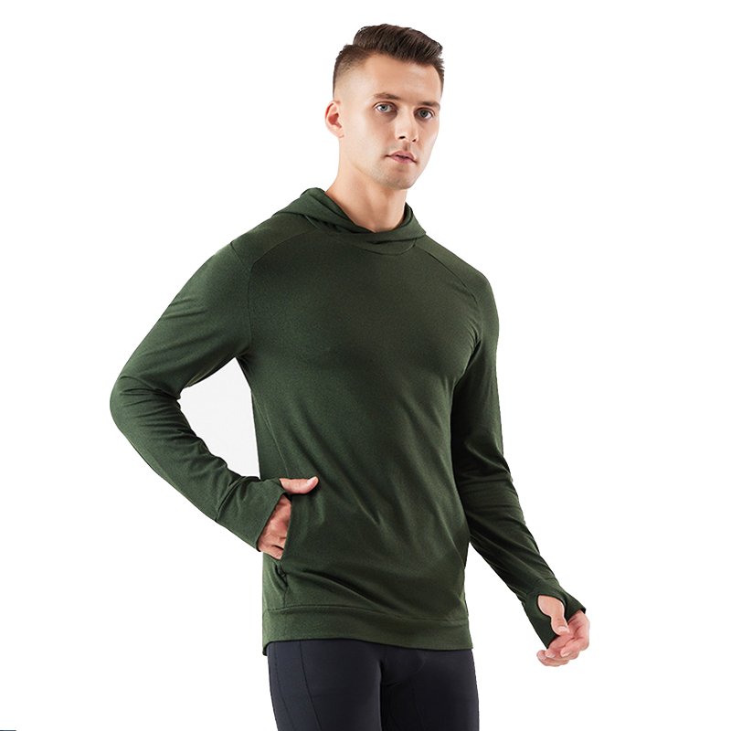 MS-23005 Fleece Winter Pullover Hoodie Pocket Hoodie Thick Fitness Gym Sports Outdoor Hoodie for men
