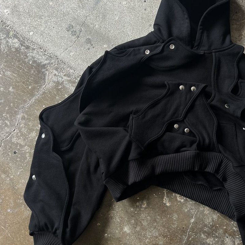 DIZNEW Low moq Custom High quality Wash Black collage 1000 gsm baggy Men's hoodie brand