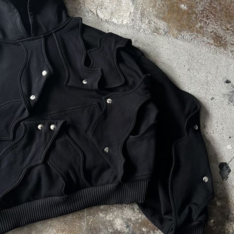 DIZNEW Low moq Custom High quality Wash Black collage 1000 gsm baggy Men's hoodie brand
