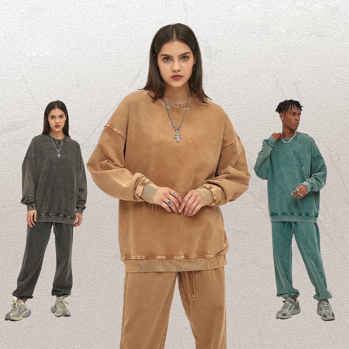 High Quality oversized Custom logo jumper hooded heavy cotton sweatshirt acid wash ninja hoodie sweater