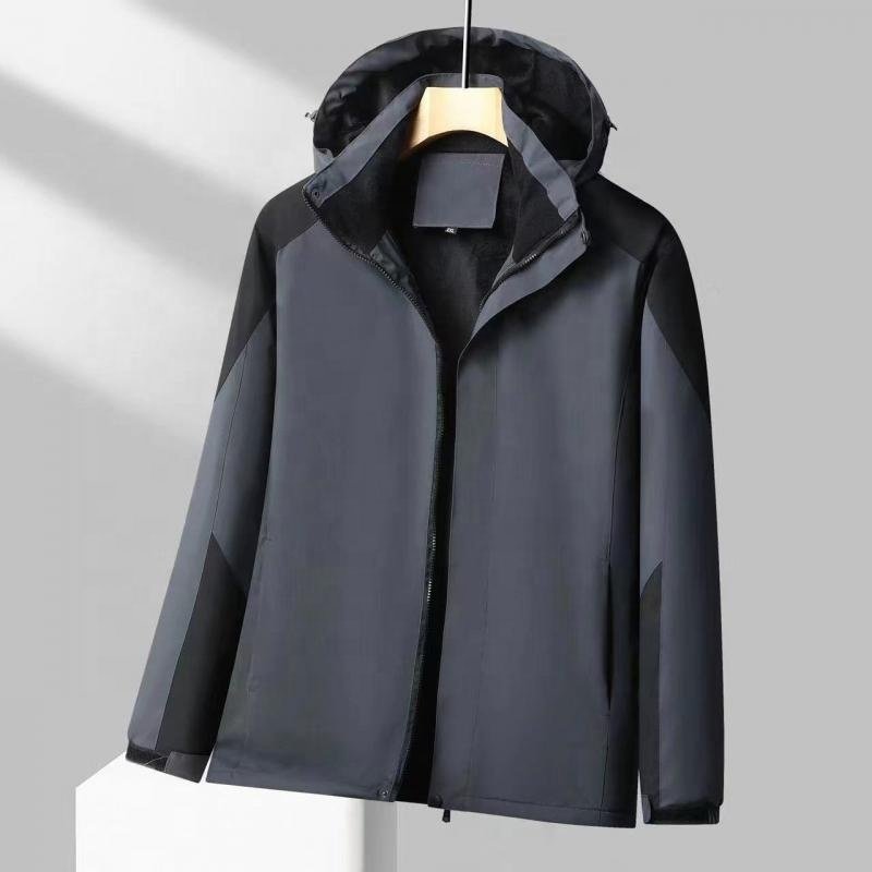 Men's Hoodies Softshell Tactical Jacket Casual Custom Men's Windbreaker Zipper Men Coats Silver Fox Hiking Winter Jackets Unisex
