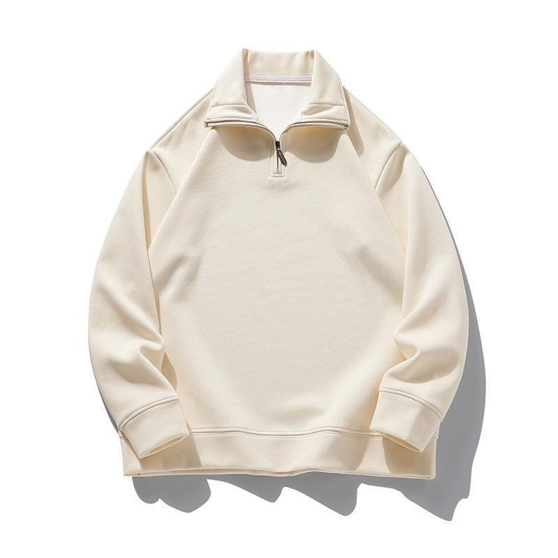 Shinesia OEM Men Stand Collar 1/4 Half Zipper Sweatshirt Custom Men Cotton Polyester Oversized Golf Pullover Half Zip Up Hoodie