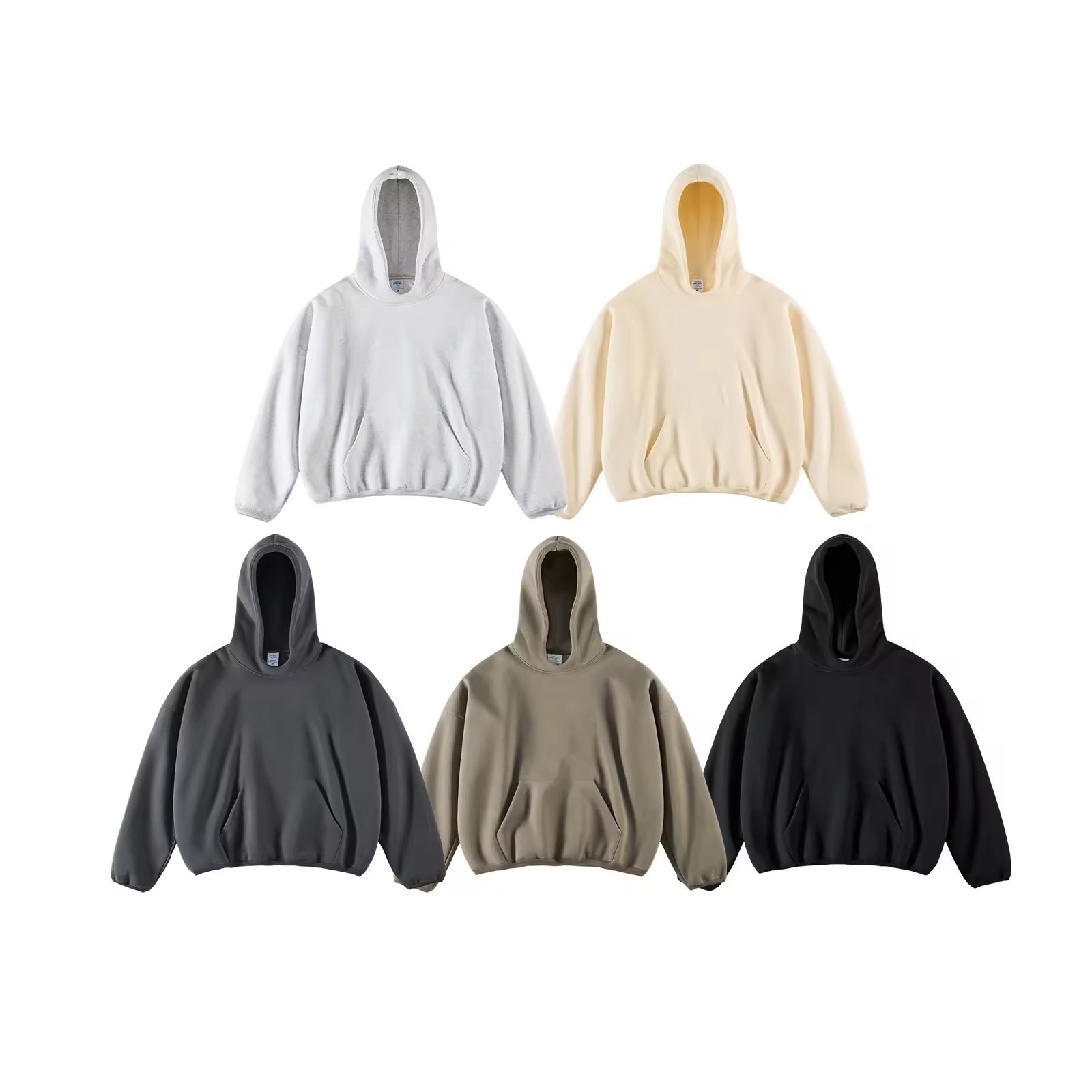 Kanye 440g Streetwear Hoodies Manufacturer 100% Thick French Terry Plus Size Men's Luxury Hoodies Puff Sleeves Printed Hoodies