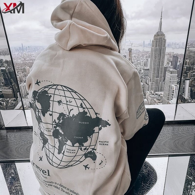 Winter 100% Cotton Custom Logo Crewneck Unisex Printing Sweatshirt Plus Size Embroidery Pullover 500 Gsm Hoodie