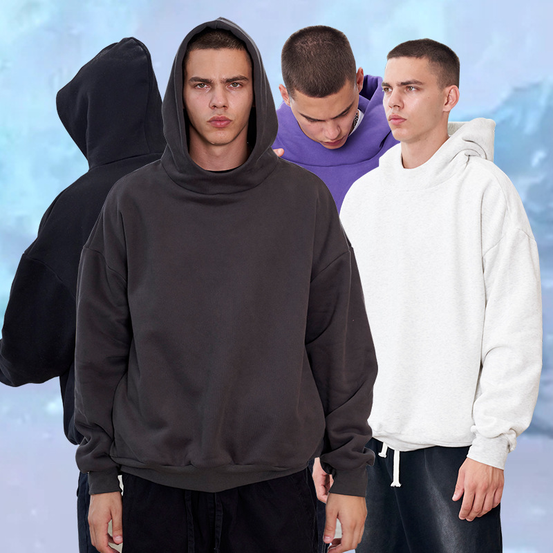 Manufacturer Heavy Weight Wholesale 100% Cotton High Quality pullover Unisex Blank Custom LOGO Men's Boxy Fit Hoodie