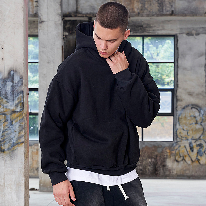 Manufacturer Heavy Weight Wholesale 100% Cotton High Quality pullover Unisex Blank Custom LOGO Men's Boxy Fit Hoodie